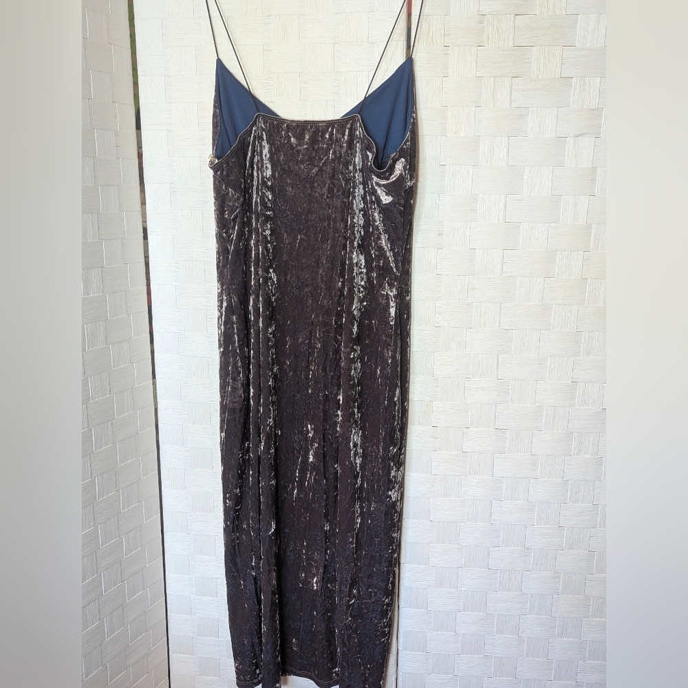 Charlotte Russe Long Sheath Velvet Dress XL Excel Used Cond Goth Chic
